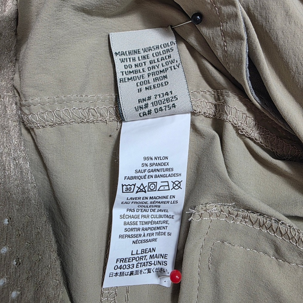 LL Bean Vista Camp Pants Womens 16 Regular Khaki Tan Hiking Outdoor 268919 - Picture 5 of 15